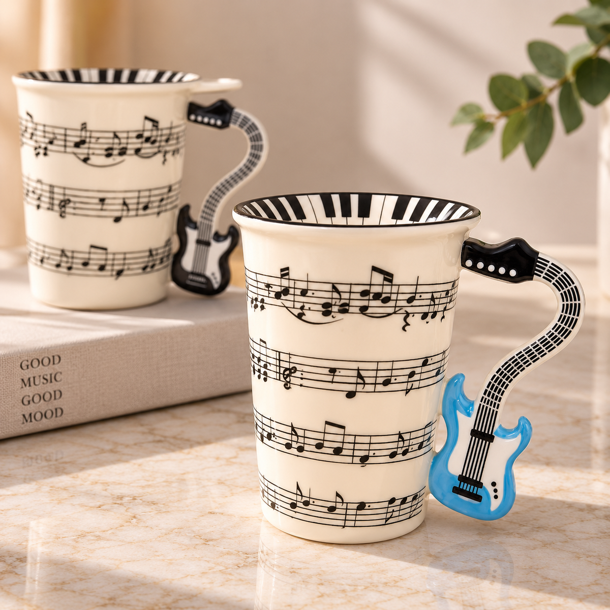 Musical Notes Guitar Mug