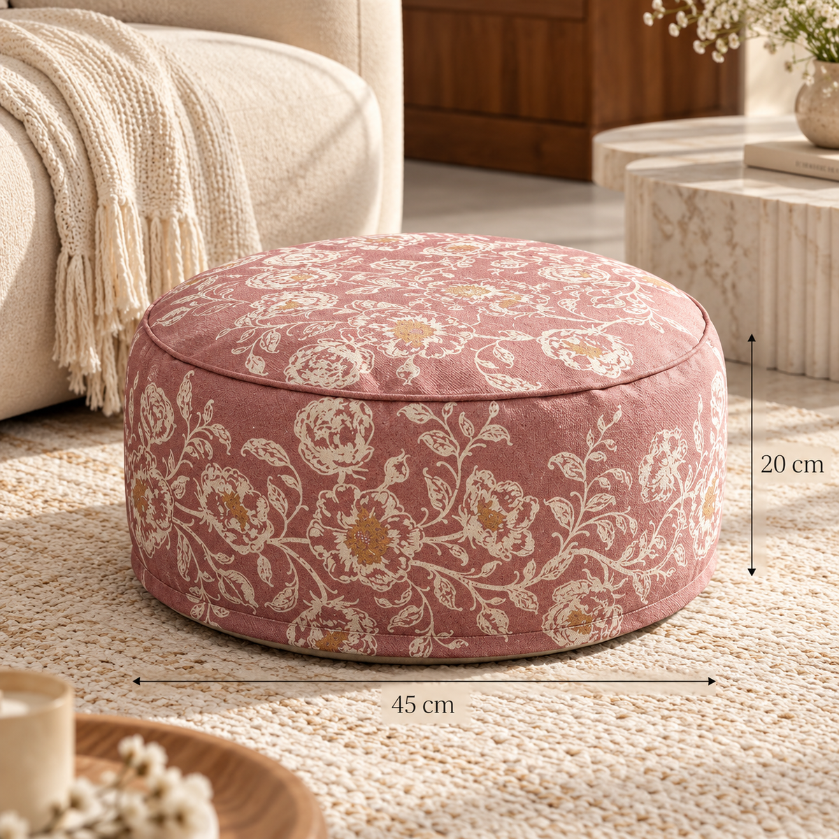 Rose Garden Pouf