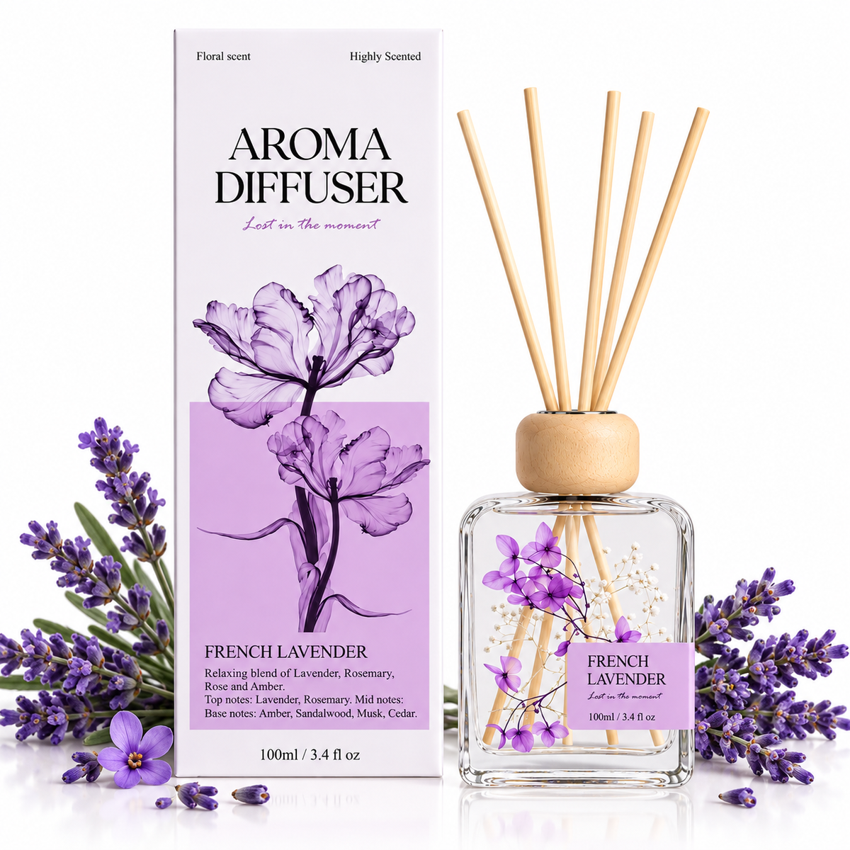 100 ml Aroma Diffuser - Lavender Scent