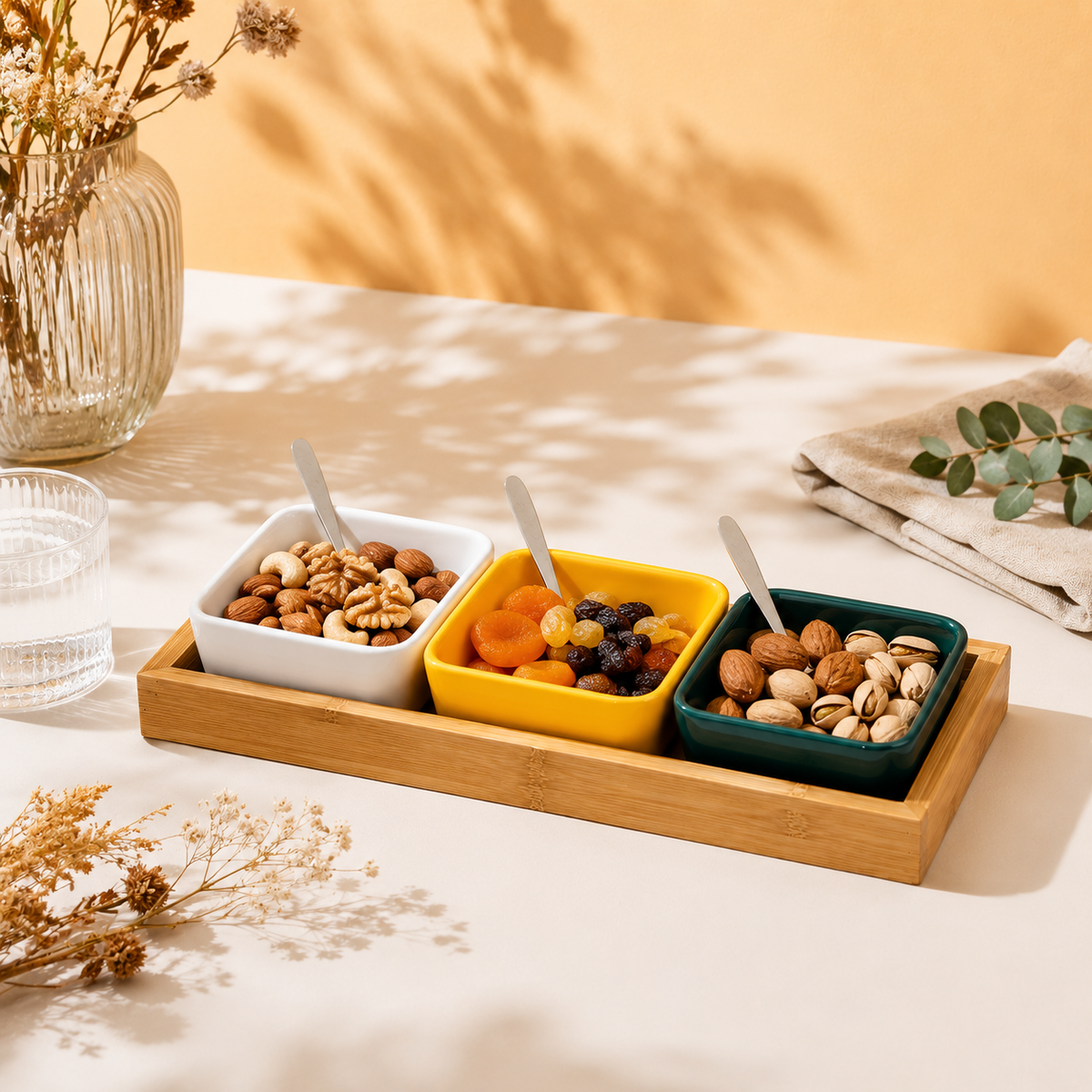 Ceramic Sauce & Nut Dishes (White)