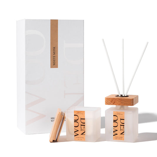 Luxury Aroma Set: Reed Diffuser & Candle (Musk)