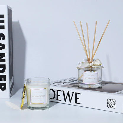 Candle & Reed Diffuser Gold Gift Set