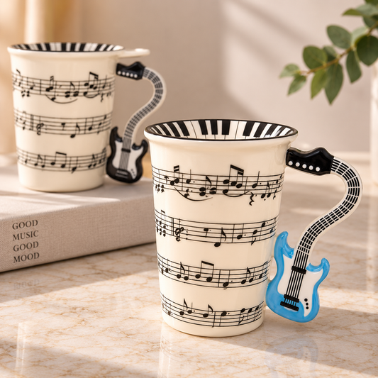 Musical Notes Guitar Mug