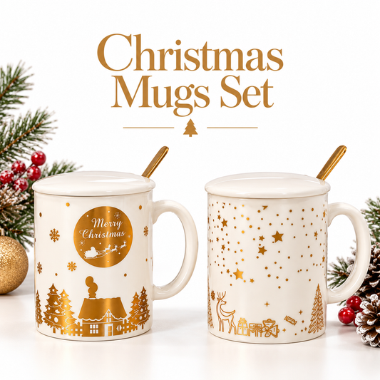 Christmas Mugs Set of 2