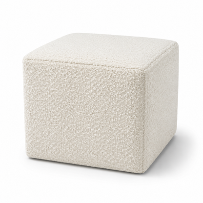 Square Pouf Ottoman Beige (45x35 cm)
