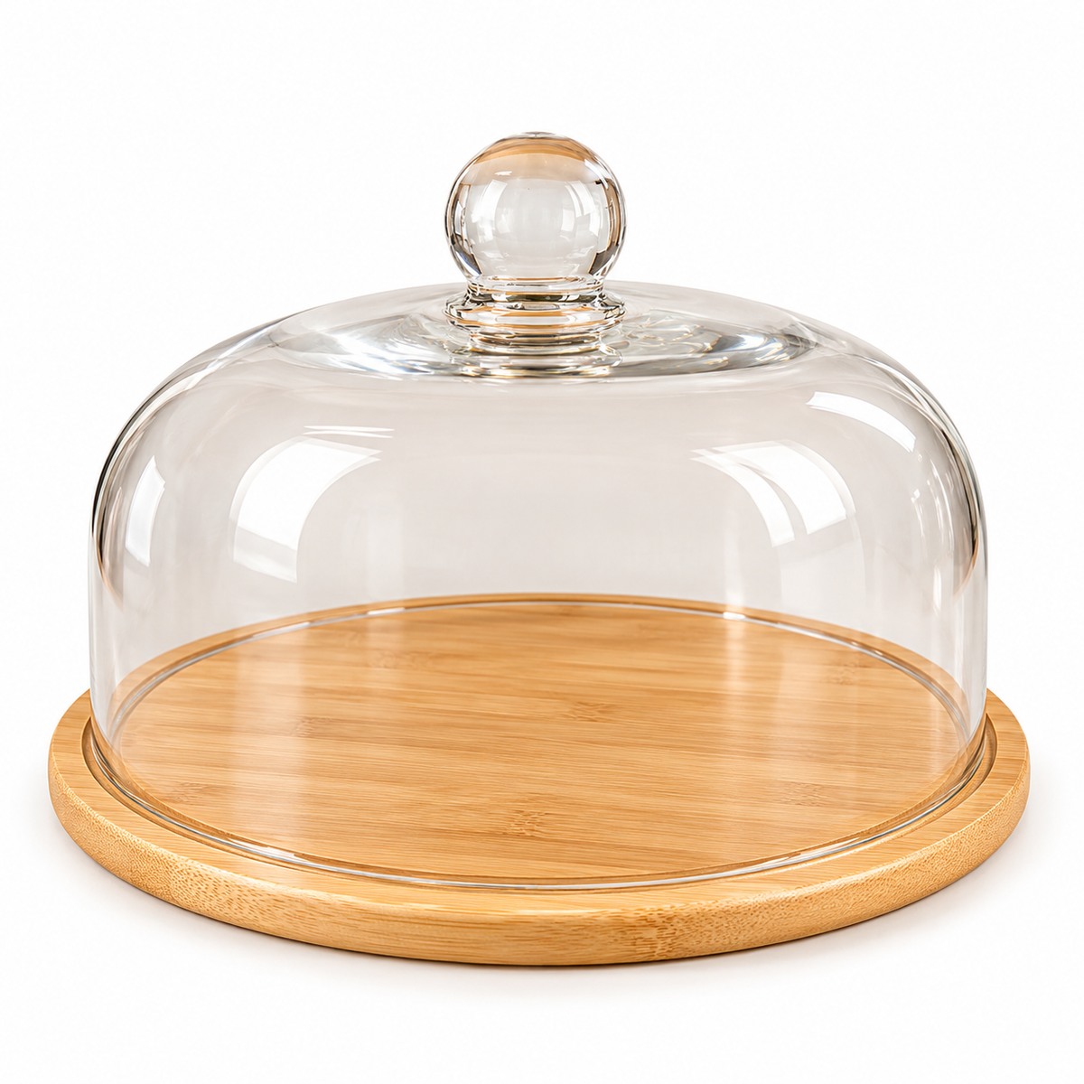 Cake Stand with Bamboo Base