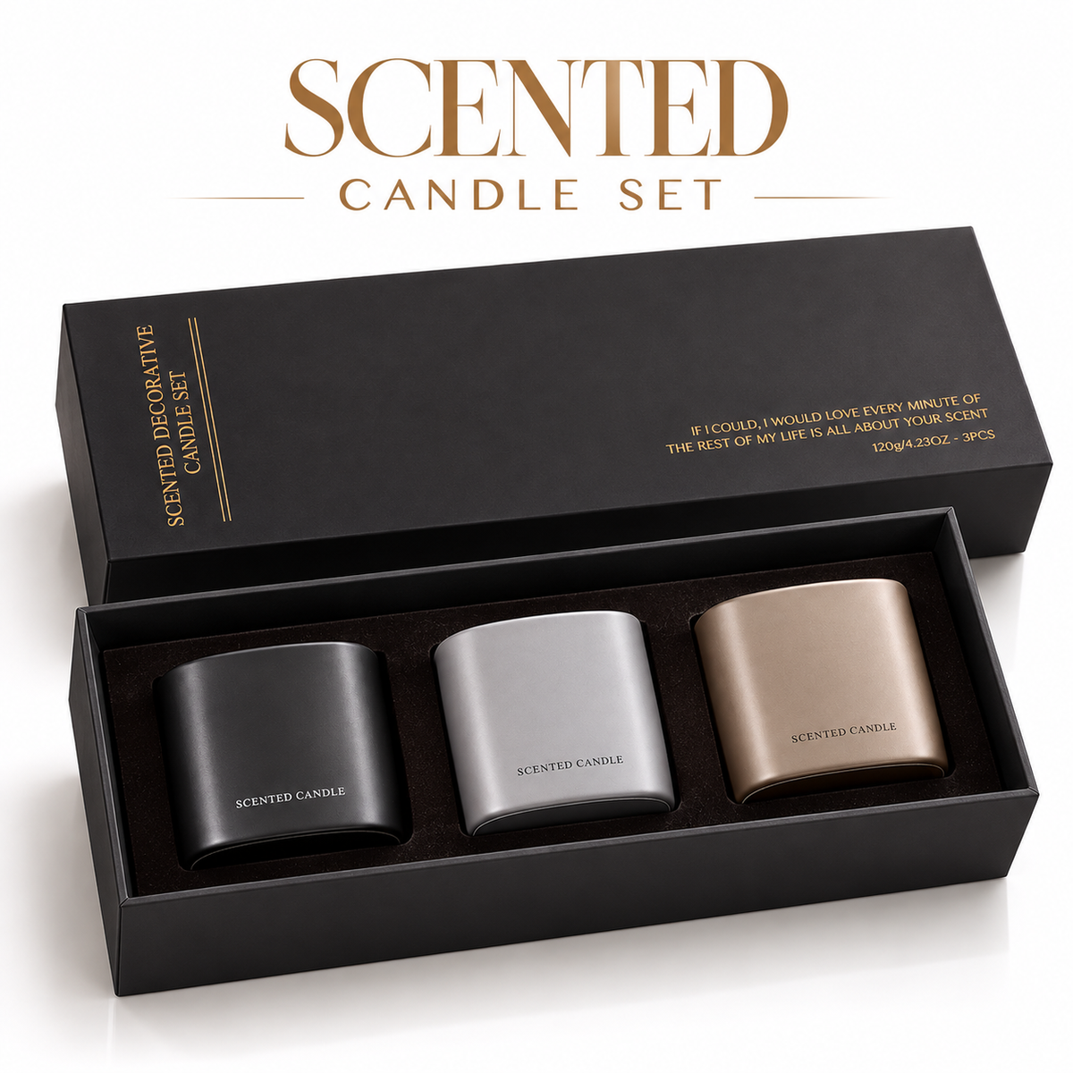 Set of 3 Scented Candles