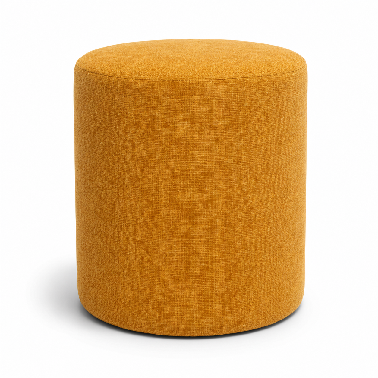 Mustard Pouf Ottoman Round (40x45 cm)
