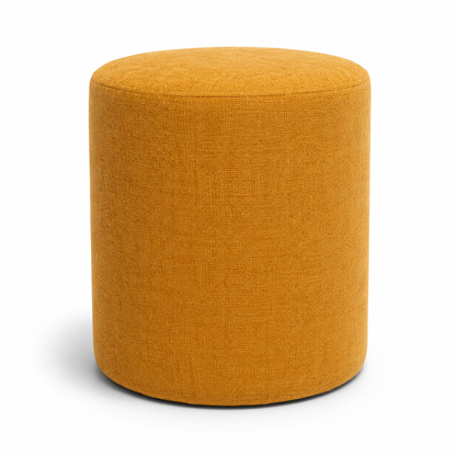 Mustard Pouf Ottoman Round (40x45 cm)