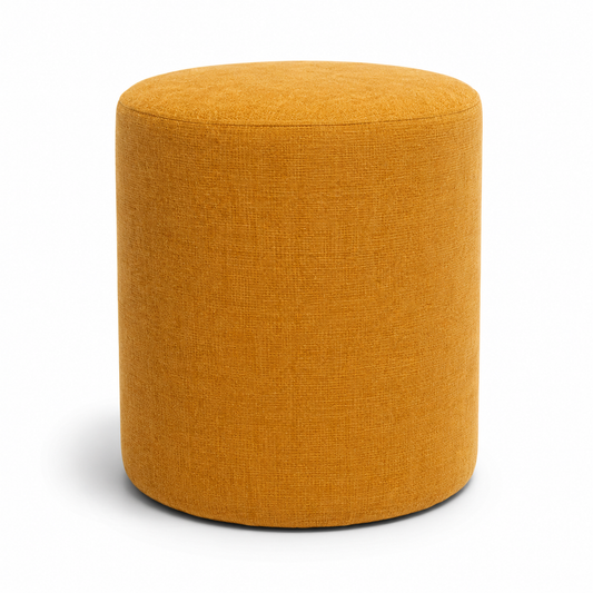 Mustard Pouf Ottoman Round (40x45 cm)