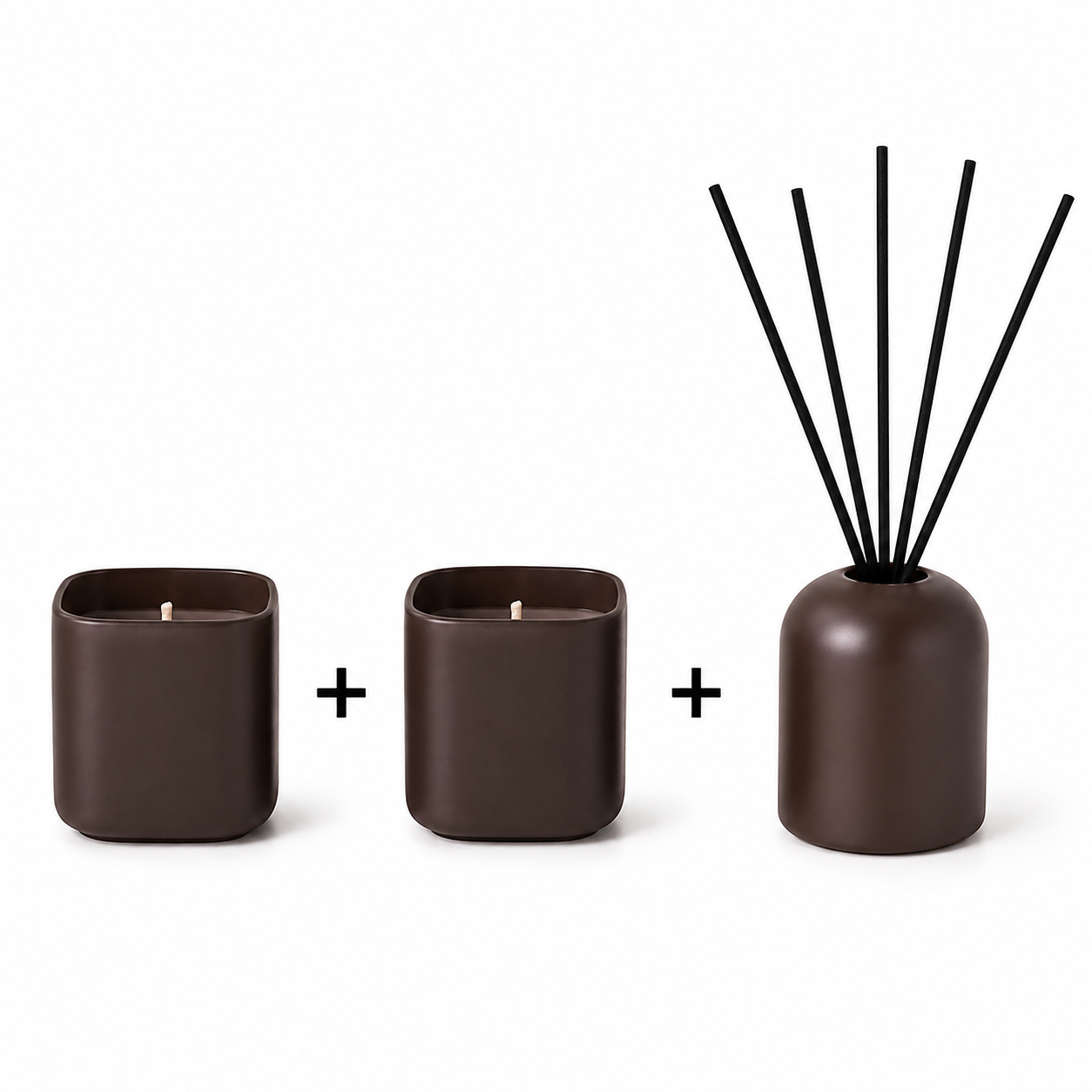 150 ml Aroma Diffuser & 2 scented candles: The Amber Set