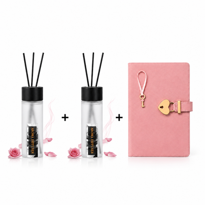 2 Floral Aroma Diffuser 120 ml + Free Notebook : Bloom & Write Bundle