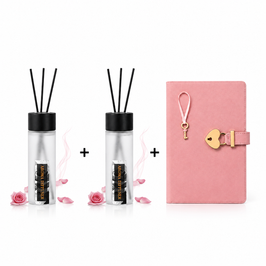 2 Floral Aroma Diffuser 120 ml + Free Notebook : Bloom & Write Bundle