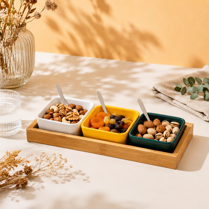 Ceramic Sauce & Nut Dishes (White)