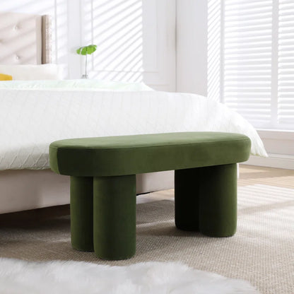 Wide Accent Bench (Sherpa, Linen or Velvet)
