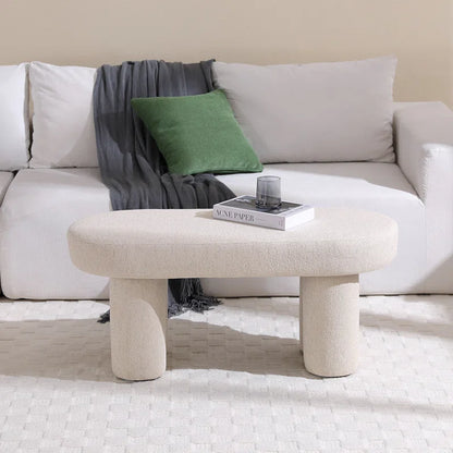 Wide Accent Bench (Sherpa, Linen or Velvet)